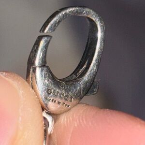 Gucci Black and Silver Chain Bracelet